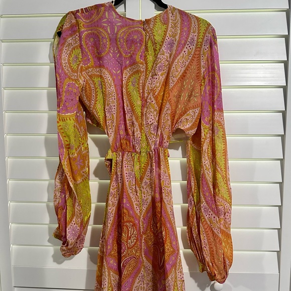 COPY - ZARA WOMAN NWT $119 SS22 MULTICOLORED CUT OUT PRINTED DRESS MEDIUM - Picture 10 of 16